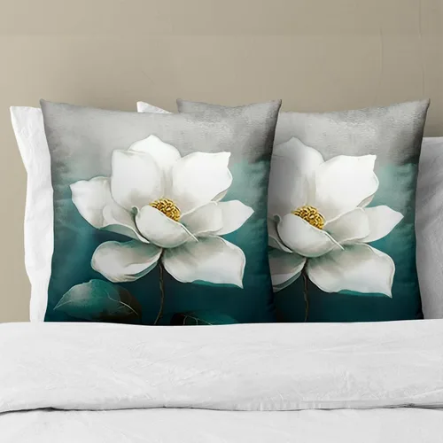 Vista 206 de Giwawa Juego de 2 fundas de almohada decorativas con diseño floral de girasol de 16 x 16 pulgadas, fundas de cojín decorativas para el hogar, sofá