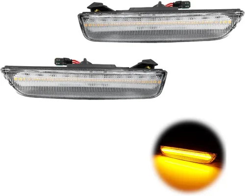 Vista 2 de ADIIL Carcasas de luz de marcador lateral para parachoques delantero con lente anaranjada para VW Passat B5.5 2001 2002 2003 2004 2005, reemplazan