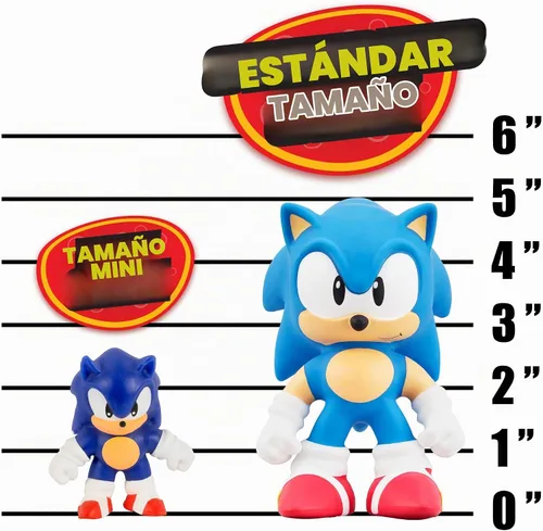Vista 3 de Heroes of Goo JIT Zu Minis Sonic 6 Pack - Miniaturas Elásticas Coleccionables, 6 Personajes Elásticos de Sonic