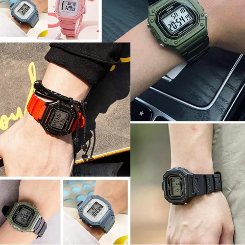 Vista 8 de Lijinlan Correa de reloj de repuesto de resina para hombre Casio AE-1000W AE-1200 AE-1300 AEQ-110W AQ-S800W MRW-200H SGW-300H SGW-400H W-216H W-218H