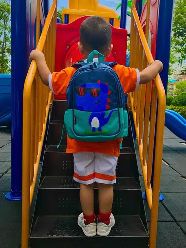 Vista 6 de POWOFUN Mochila de viaje preescolar para niños pequeños Verde Dinosaur Green S Viajar