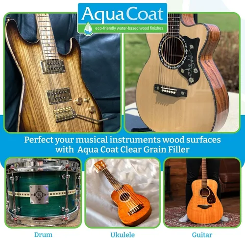 Vista 6 de Aqua Coat Gel Rellenador de Veta de Madera Transparente a Base de Agua, Secado Rápido, Bajo Olor, Bajo VOC, Lijable, Teñible y Pintable, Fácil