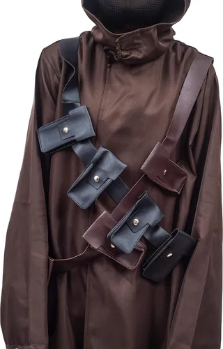 Vista 4 de Jawas Space Wars - Capa de alienígena con máscara LED para Halloween