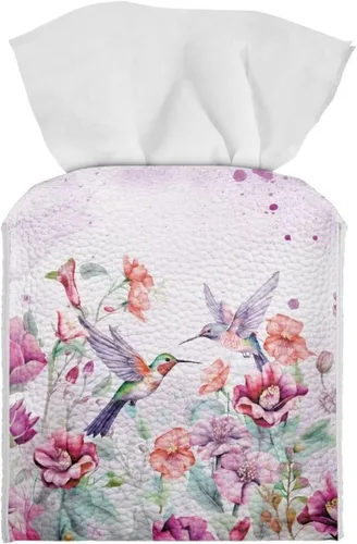 Vista 39 de Lindas decoraciones de ajolote con estampado de animales, caja de pañuelos de cuero, soporte de Navidad, organizador de papel de seda impermeable