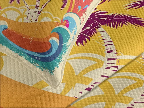 Vista 3 de Lunarable - Colcha multicolor disponible en diferentes tamaños y con diferentes estampados