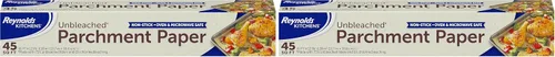 Vista 10 de Reynolds Kitchens Stay Flat - Rollo de papel pergamino con SmartGrid, 45 pies cuadrados Non-Curling Baking Parchment Paper Roll, 15 In Width