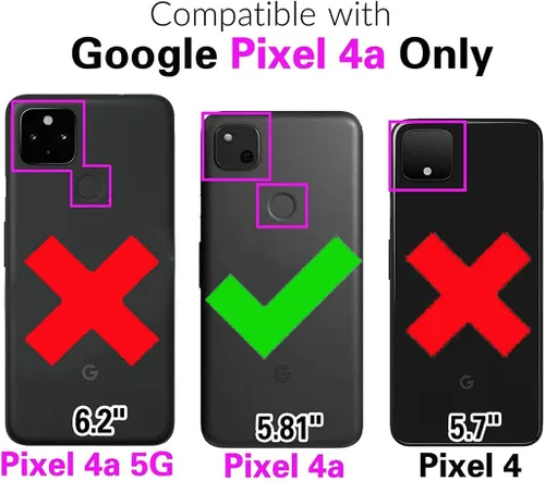 Vista 2 de Asuwish Funda de teléfono para Google Pixel 4a 4G con protector de pantalla de vidrio templado, funda delgada de piel con diseño de girasol, soporte