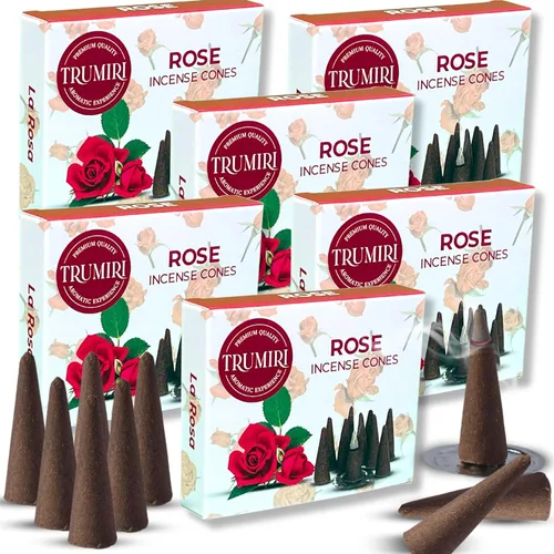 Vista 56 de TRUMIRI Incienso ámbar – Paquete de 20 conos (2 x 10) – Incienso de cono perfumado