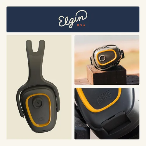 Vista 7 de Elgin Rampage - Auriculares Bluetooth de protección auditiva, compatibles con OSHA, 25 dB NRR, micrófono de aislamiento de ruido, batería de más