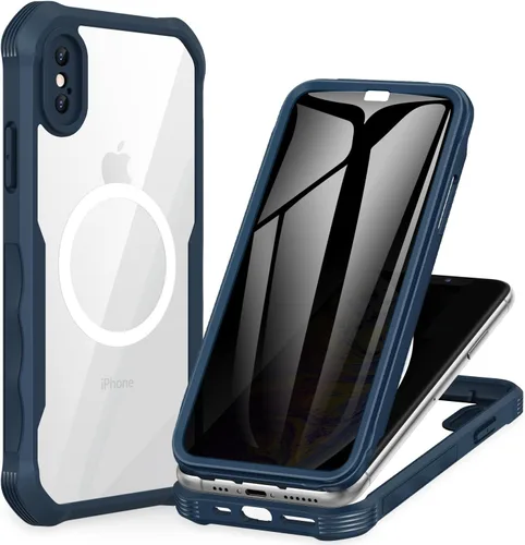 Vista 18 de CENHUFO Funda de privacidad para iPhone 11 Pro, funda de cuerpo completo con protector de pantalla de privacidad de vidrio templado 9H integrado