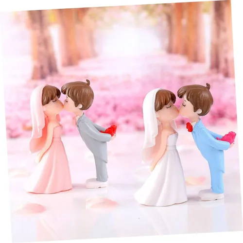 Vista 9 de ARTIBETTER 10 pares de adornos de boda para parejas, adornos para parejas y para la señora para tartas de boda, decoración de estatua de pareja