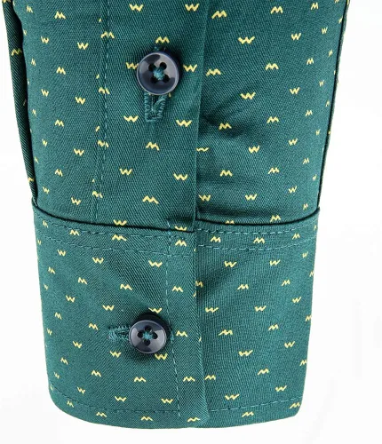 Vista 5 de WULFUL Camisa de vestir casual de manga larga para hombre camisa de algodón con botones ajuste regular