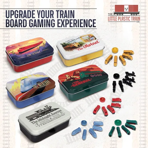Vista 6 de Midnight Express Deluxe - Juego de tren de mesa Piezas de jugador para boleto para montar y otros juegos de mesa de tren para adultos, familiares