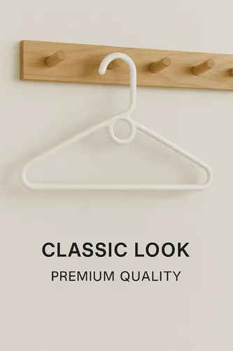 Vista 4 de Perchas para ropa de plástico, paquete de 10 perchas de plástico resistentes que ahorran espacio, perchas para pantalones para organización