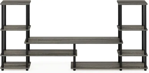 Vista 64 de Furinno 11191BK THE Centro de Entretenimiento Soporte para TV, Negro