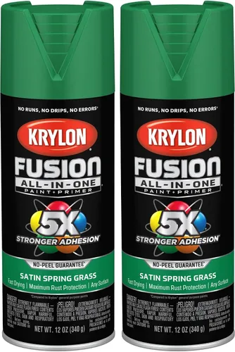 Vista 38 de Krylon Fusion - Pintura en aerosol adhesiva todo en uno para uso en interiores y exteriores, 12 onzas, vidrio de playa