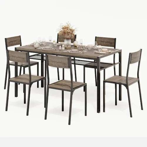 Vista 17 de Gizoon Juego de mesa de comedor para 2, mesa de cocina de 3 piezas con 2 sillas para espacios pequeños, apartamento, cocina, comedor, ahorro