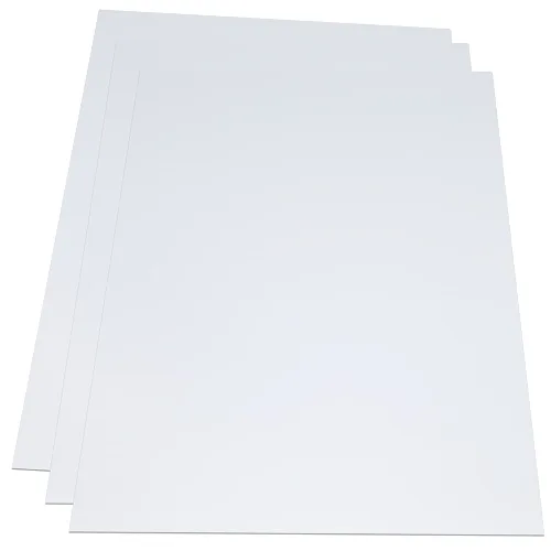 Vista 2 de Lámina de plástico opaco de poliestireno mate blanco - 48 X 96 pulgadas - 20mil / 0.020” / 0.51MM de espesor - 1 hoja