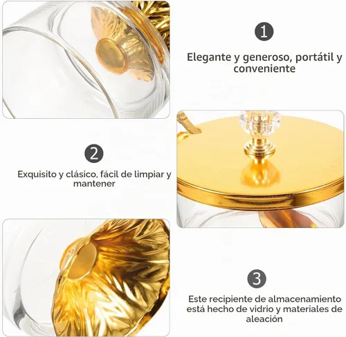 Vista 9 de Kichvoe - Recipiente de vidrio para azúcar con cuchara, recipiente para azúcar con tapa, tarro de hierro forjado para café, bar, despensa, encimera