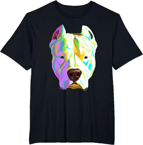 Vista 79 de Colorida camiseta Dogo Argentino, Negro, S