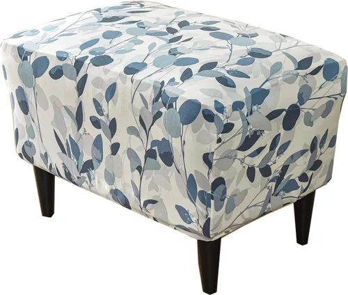 Vista 11 de CRFATOP Funda para silla otomana, fundas grandes para silla otomana, fundas impresas rectangulares para taburete de almacenamiento, reposapiés