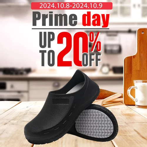 Vista 2 de JSWEI Zapatos de chef para hombre Profesional resistente al aceite al agua Zapatos de chef de enfermería antideslizantes, zapatos de trabajo