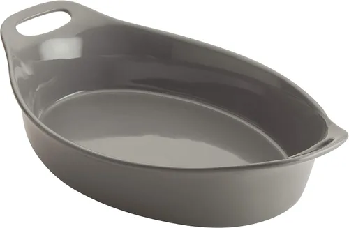 Vista 8 de Rachael Ray Cerámicas Fuente Ovalada, 1.4 litros, Gris