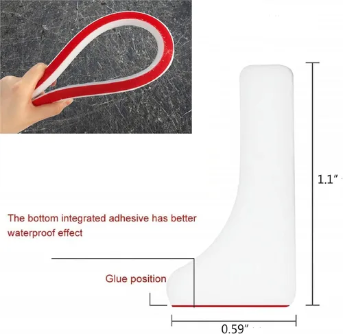 Vista 7 de Presa de ducha de 39 pulgadas, umbral de ducha, barrera de agua plegable, tapón de agua autoadhesivo para ducha, protector contra salpicaduras que