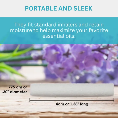 Vista 3 de Wild Essentials - Paquete de 12 repuestos para inhaladores de aceites esenciales de fibra de mecha, varillas nasales en blanco de 1.6 in
