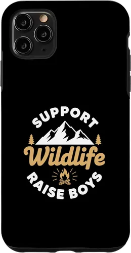 Vista 13 de Parent Support Wildlife Raise Boys - Mom Dad Outdoors Case for iPhone 16