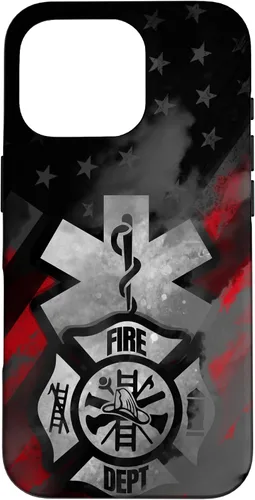 Vista 20 de EMT EMS Firefighter Red Smoke Line USA American Flag Case for iPhone 17