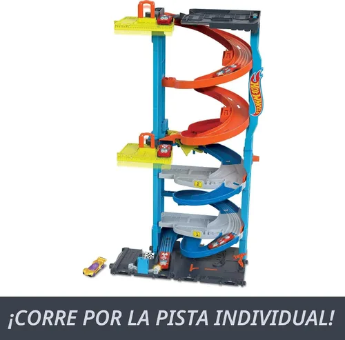 Vista 5 de Hot Wheels City Transforming Race Tower & 1 Toy Car