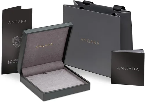 Vista 9 de ANGARA Collar con colgante de lágrima de ópalo natural con diamante para mujeres, niñas en oro macizo de 14 quilates, platino Regalo de joyería