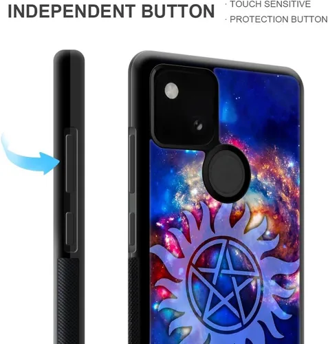 Vista 4 de CARLOCA Funda compatible con Google Pixel 4A, diseño de cosmos sobrenatural, ultra protección, a prueba de golpes, silicona suave, TPU