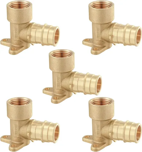 Vista 5 de EFIELD Pex A Expansion - Codo de latón de flujo completo de 1/2 "x 1/2" hembra NPT Drop-ear, ASTM F1960 (PEX1960116)