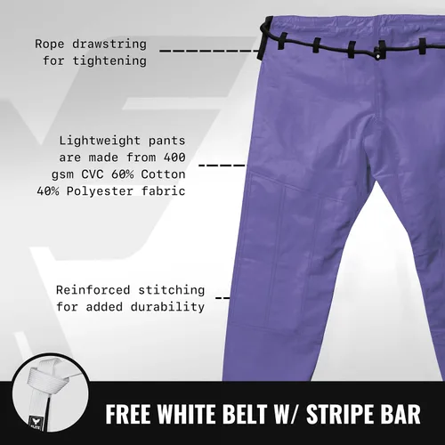 Vista 4 de Elite Sports Ultra-light BJJ GI - IBJJF Jiu-Jitsu GI para niñas y mujeres ver guía especial de tallas