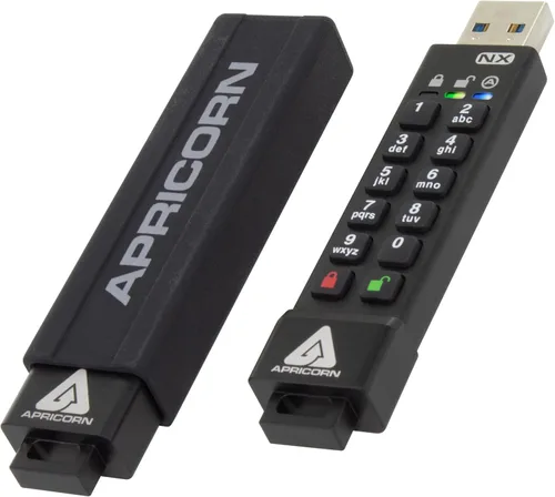 Vista 3 de Apricorn Aegis Secure Key 3 NX 64GB 256-bit Encriptada FIPS 140-2 Nivel 3 Validada Secure USB 3.0 Flash Drive, ASK3-NX-64GB, negro