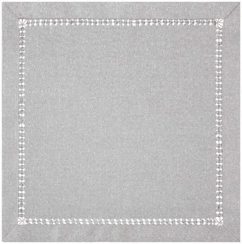 Vista 13 de Grelucgo Servilletas de mesa de comedor con dobladillo a mano para Halloween, hilo plateado entrelazado (negro, 4 servilletas de 18 x 18 pulgadas)