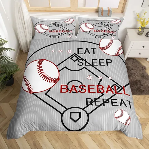 Vista 35 de jejeloiu Juego de ropa de cama de fútbol para niños, tamaño individual, juego de funda de edredón de fútbol para niños y niñas, funda de edredón