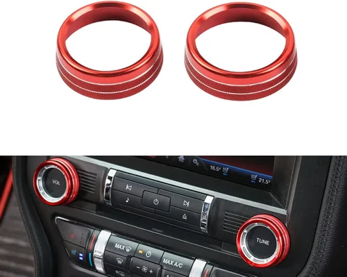 Vista 16 de x xotic tech Anillo de cubierta de botón para interruptor de luz antiniebla, compatible con Ford Mustang 2015-2023, F-150 2015-2020, accesorios Negro