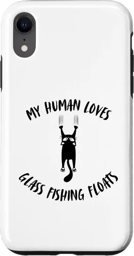 Vista 24 de iPhone 16 My Human Loves Glass Fishing Floats - Cat Parent Hobby Lover Case