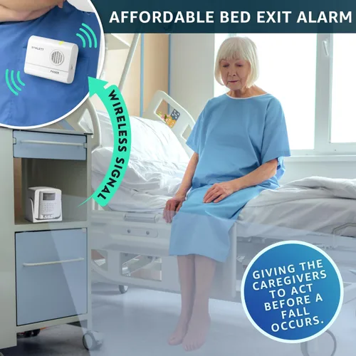 Vista 2 de Alarma de cama inalámbrica con sensor de movimiento y buscapersonas