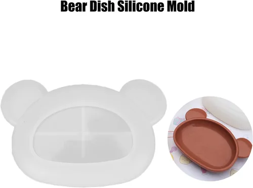 Vista 4 de Molde de resina de oso 3D de silicona para manualidades, caja de joyería de forma irregular para aretes, clips, contenedor de almacenamiento