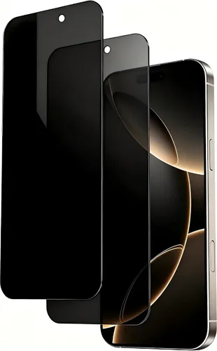 Vista 17 de Juvraixo protector de pantalla de privacidad para iPhone 16 Plus de 6.7 pulgadas, vidrio templado, 28°, antiespía, protección privada contra la luz