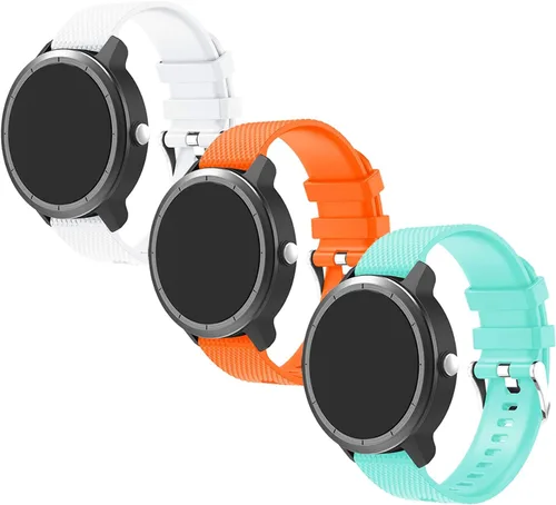 Vista 16 de Bandas de reloj para Vivoactive 3, bandas de repuesto de silicona suave de 0.787 pulgadas para Garmin Vivoactive 3/Garmin Forerunner 645 Verde