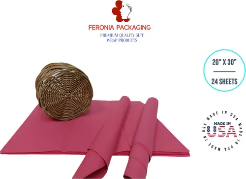 Vista 4 de Azalea - Cuadrados de papel de seda rosa, 24 hojas a granel, papel de regalo premium y suministros de arte para cumpleaños, vacaciones o regalos por