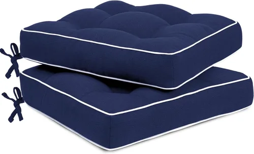 Vista 8 de Favoyard Cojines de patio de 19 x 19 pulgadas, para interiores y exteriores, resistentes al agua, para muebles de patio, color sólido por 3 años