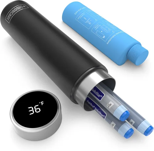 Vista 8 de DISONCARE 60H Estuche de viaje enfriador de insulina para 4 plumas con pantalla de temperatura, enfriador de medicamentos para viajes, aprobado por