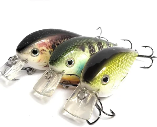 Vista 6 de Crankbait para pesca de lubina pulgadas de buceo poco profundo Crank Bait Square Bill Cranking Señuelos de pesca
