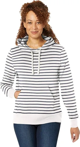 Vista 2 de Tienda Essentials - Sudadera con capucha de vellón de tela de toalla para mujer (disponible en tallas extragrandes)
